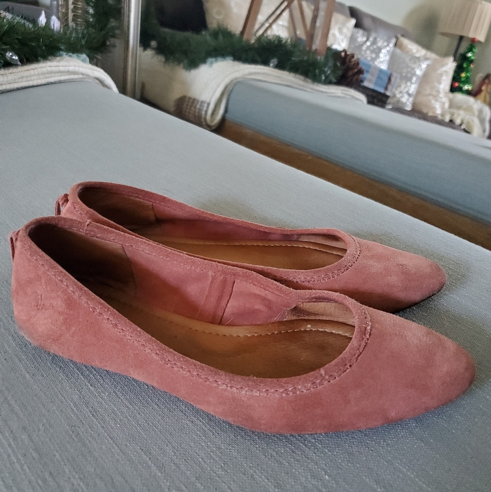 FRYE Rosewood Regina Suede Ballet Flat - W…